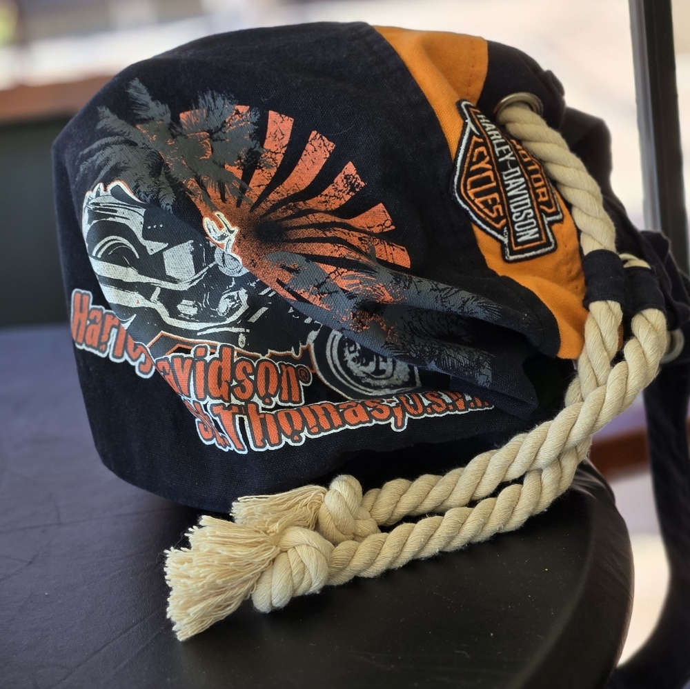 Harley-Davidson NWOT Drawstring Tote/Beach/Gym Bag from St.Thomas